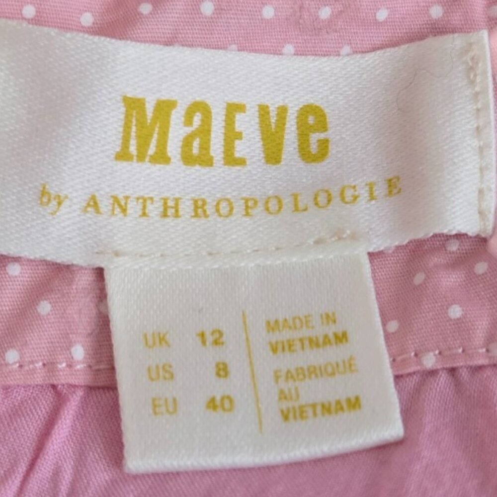 Maeve by Anthropologie Size 8 Women's Skirt Faux Leather Bubblegum Pink - Picture 3 of 8